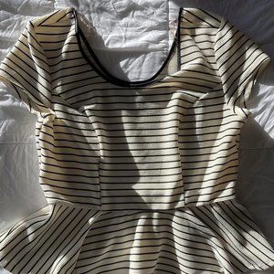 Peplum Striped top
